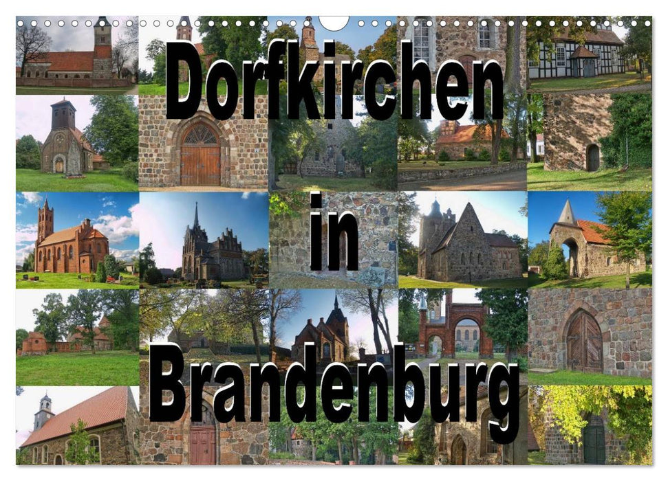 Églises de village du Brandebourg (calendrier mural CALVENDO 2024) 