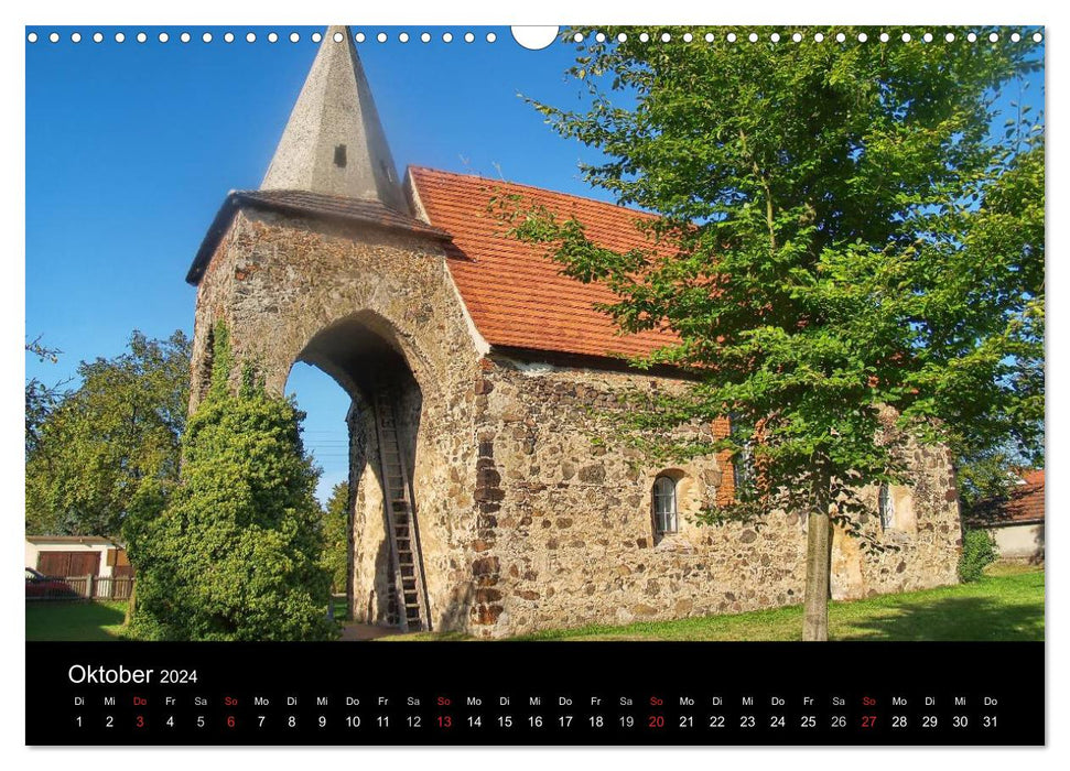Village churches in Brandenburg (CALVENDO wall calendar 2024) 