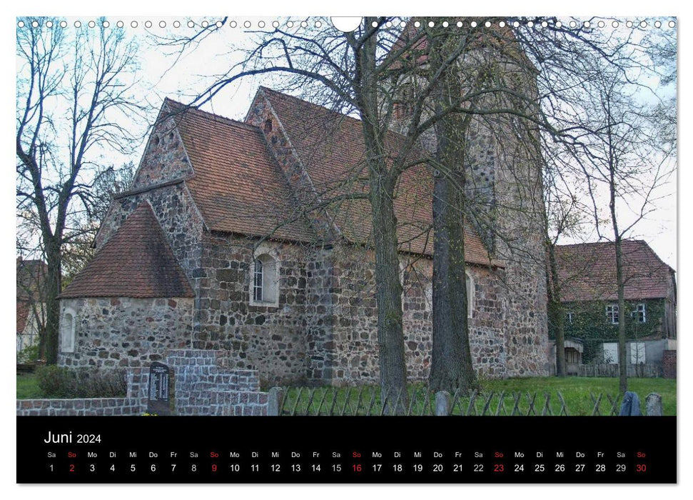 Village churches in Brandenburg (CALVENDO wall calendar 2024) 