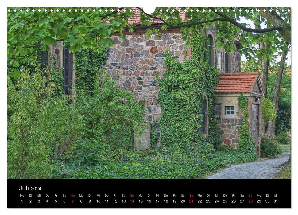 Églises de village du Brandebourg (calendrier mural CALVENDO 2024) 