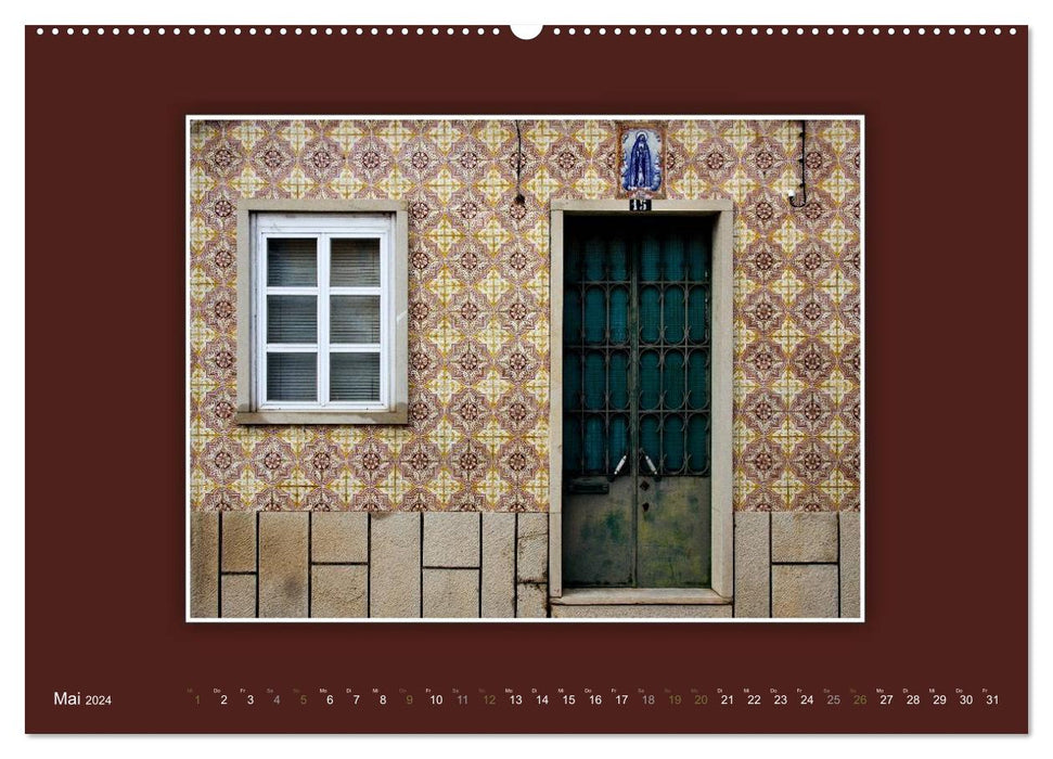 Azulejo facades in Portugal (CALVENDO wall calendar 2024) 