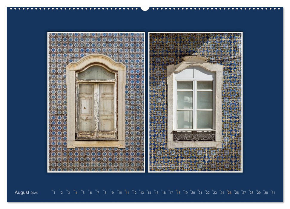 Façades azulejos au Portugal (calendrier mural CALVENDO 2024) 