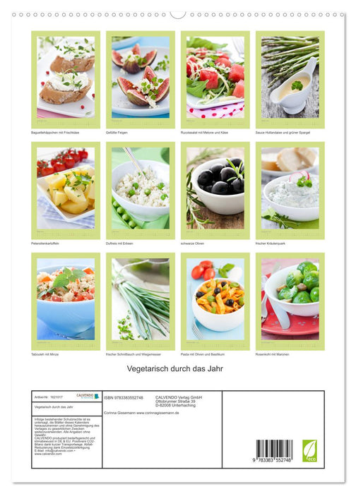 Vegetarian throughout the year (CALVENDO Premium Wall Calendar 2024) 