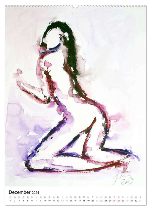 Erotic watercolors (CALVENDO wall calendar 2024) 