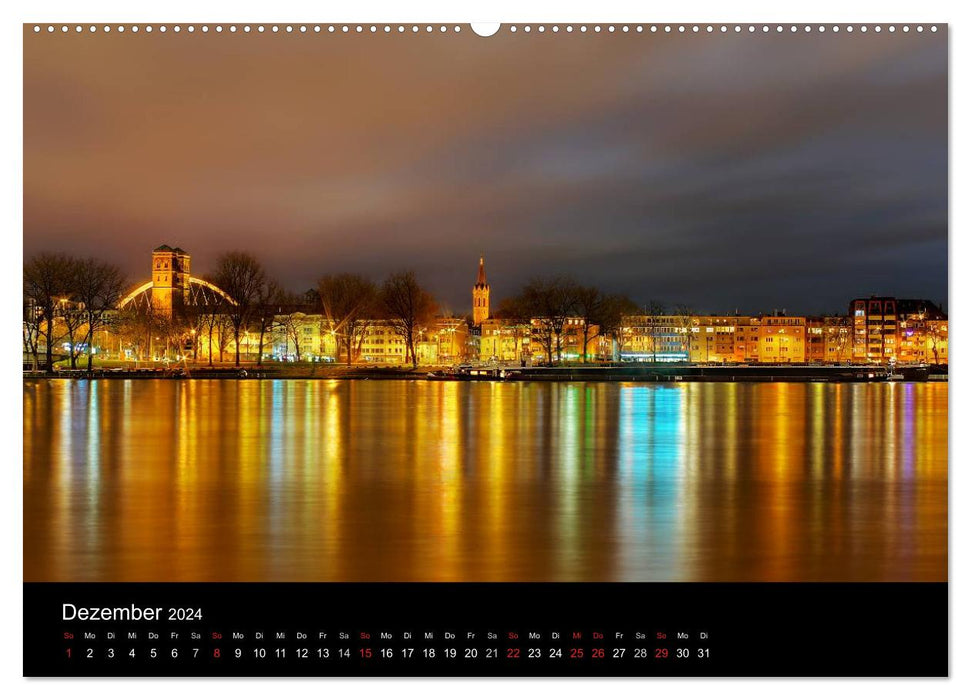 Cologne dark colorful - the city in a different light! (CALVENDO Premium Wall Calendar 2024) 