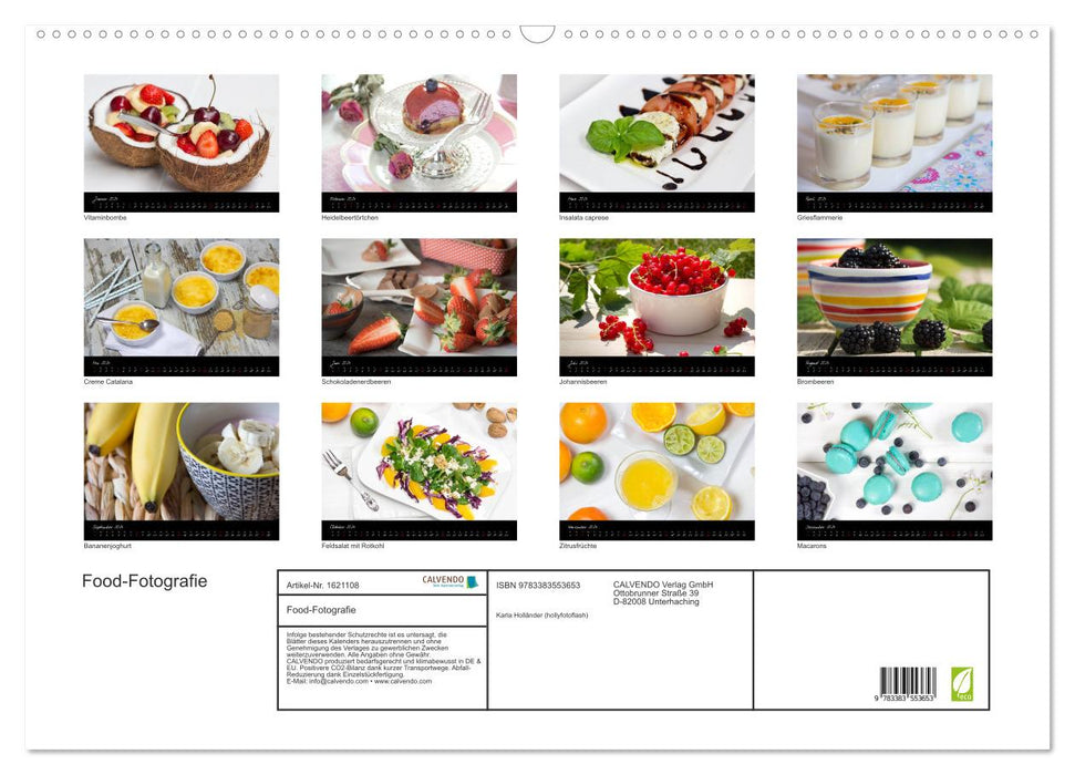 Photographie culinaire (Calendrier mural CALVENDO 2024) 