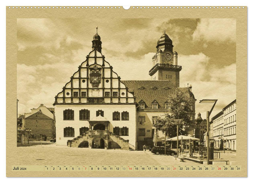 Saxony - A calendar in newspaper style / CH version (CALVENDO wall calendar 2024) 