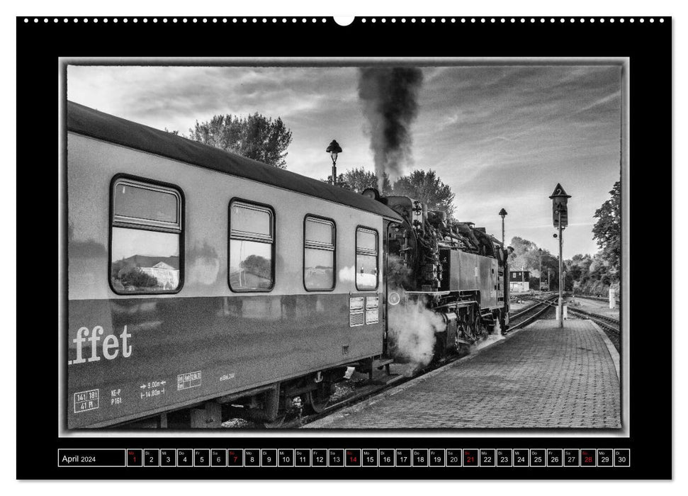 Sous la vapeur - Romance ferroviaire dans le Harz (Calvendo Premium Wall Calendar 2024) 