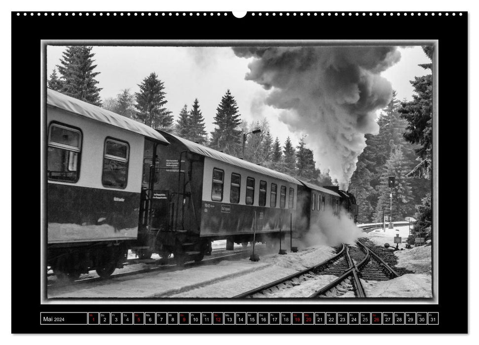 Sous la vapeur - Romance ferroviaire dans le Harz (Calvendo Premium Wall Calendar 2024) 