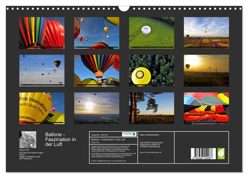 Ballone - Faszination in der Luft (CALVENDO Wandkalender 2024)