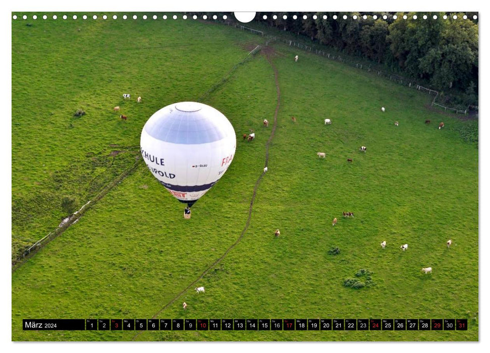 Ballons - fascination dans l'air (calendrier mural CALVENDO 2024) 