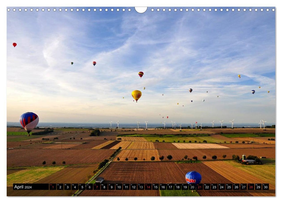Ballons - fascination dans l'air (calendrier mural CALVENDO 2024) 
