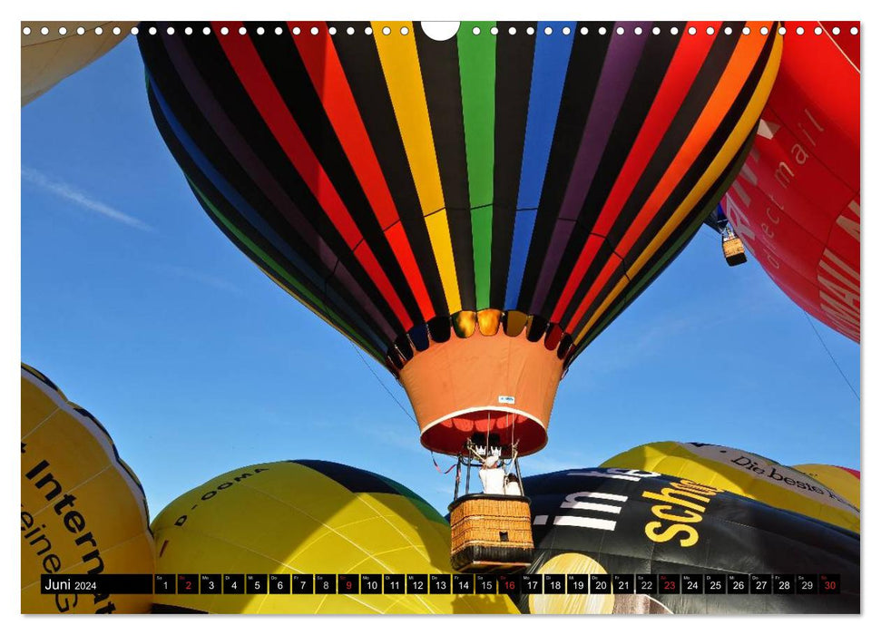 Ballons - fascination dans l'air (calendrier mural CALVENDO 2024) 