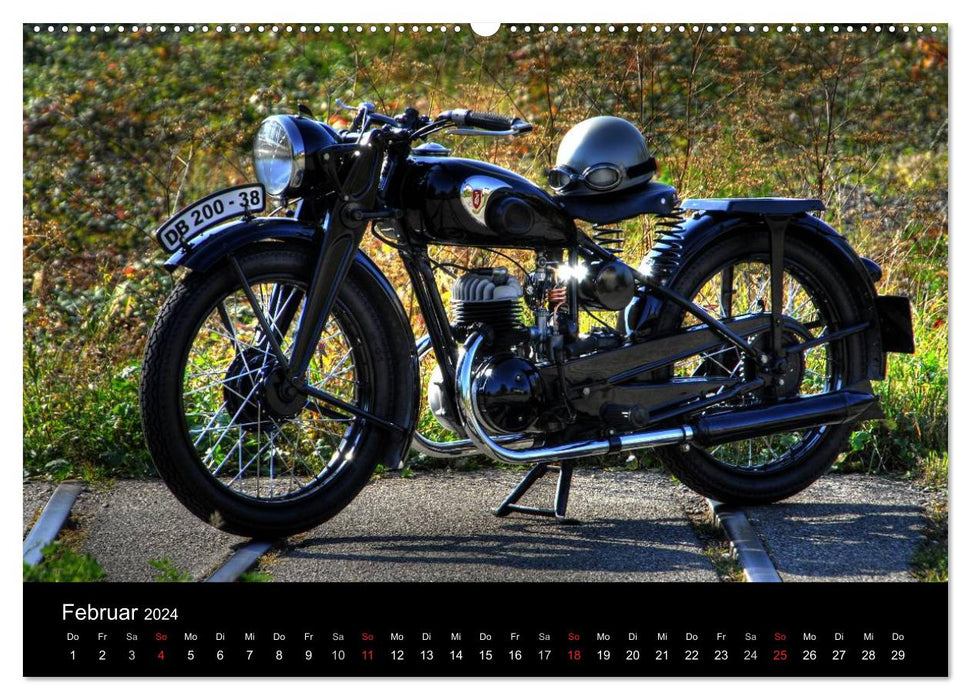 Zündapp DB 200 a legend (CALVENDO Premium Wall Calendar 2024) 