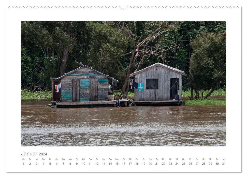 Amazonas, eine Reise entlang seiner Ufer (CALVENDO Premium Wandkalender 2024)