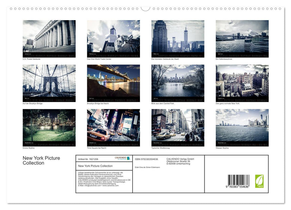 New York (Calvendo Premium Calendrier mural 2024) 