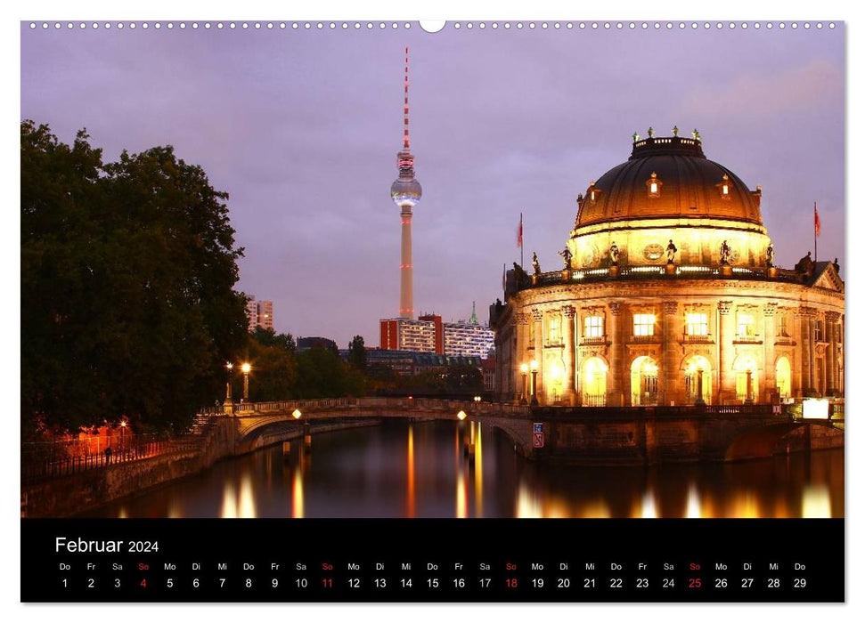 BERLIN À L'HEURE BLEUE (Calvendo Premium Wall Calendar 2024) 