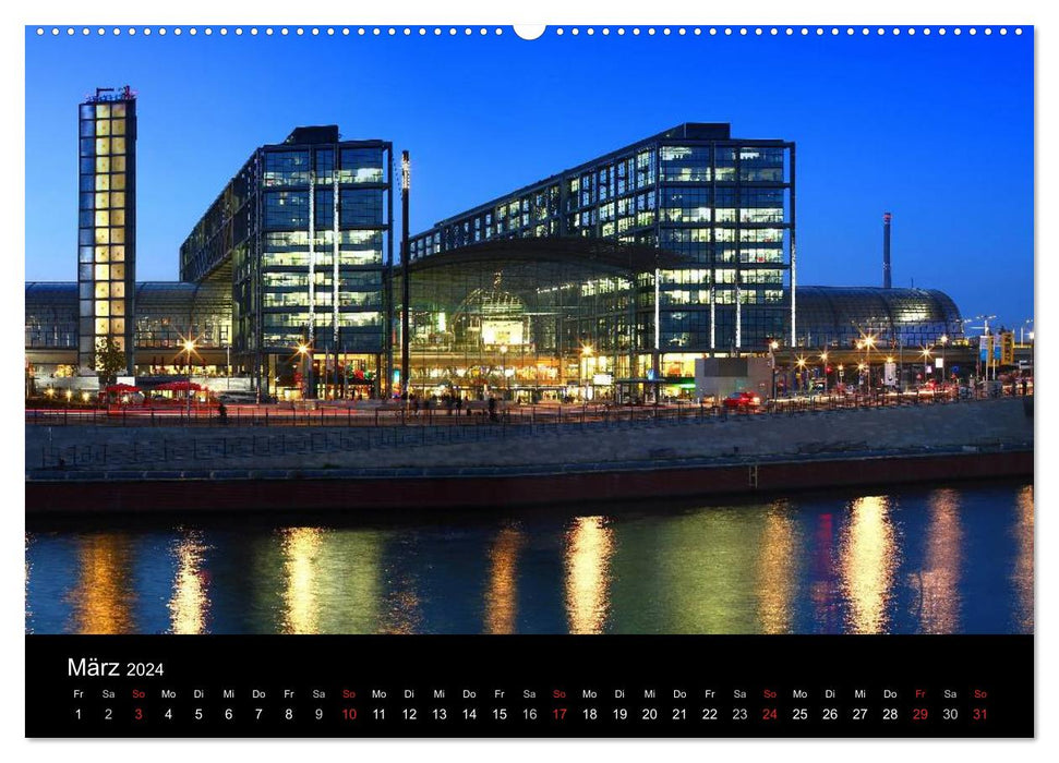 BERLIN À L'HEURE BLEUE (Calvendo Premium Wall Calendar 2024) 