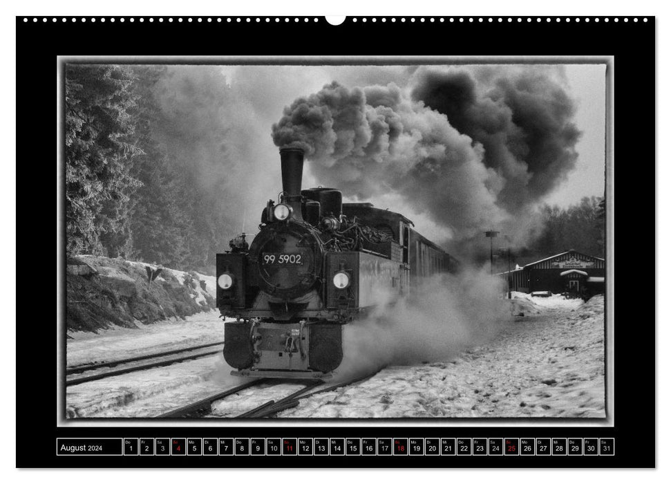 Sous la vapeur - Romance ferroviaire dans le Harz (Calendrier mural CALVENDO 2024) 