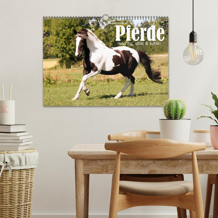 Horses - powerful, proud &amp; beautiful (CALVENDO wall calendar 2024) 