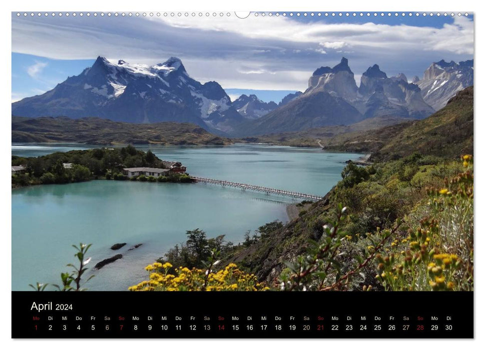 In the Torres del Paine National Park (Chile) (CALVENDO Premium Wall Calendar 2024) 