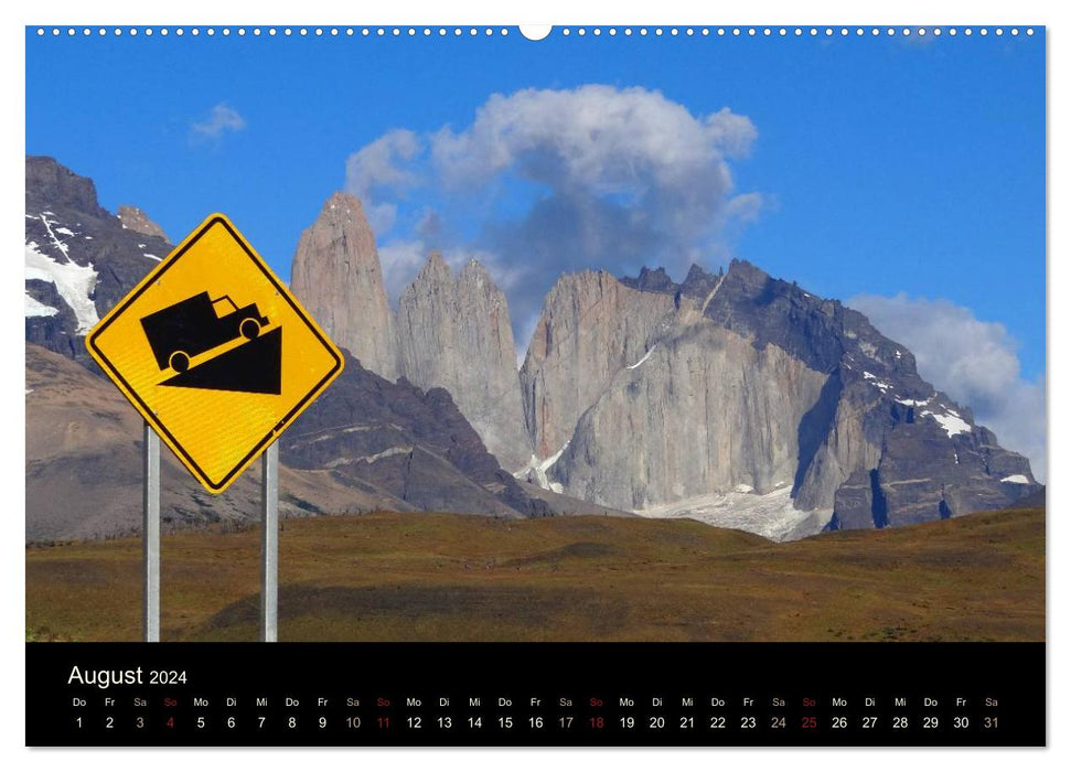 Dans le parc national Torres del Paine (Chili) (Calendrier mural CALVENDO Premium 2024) 