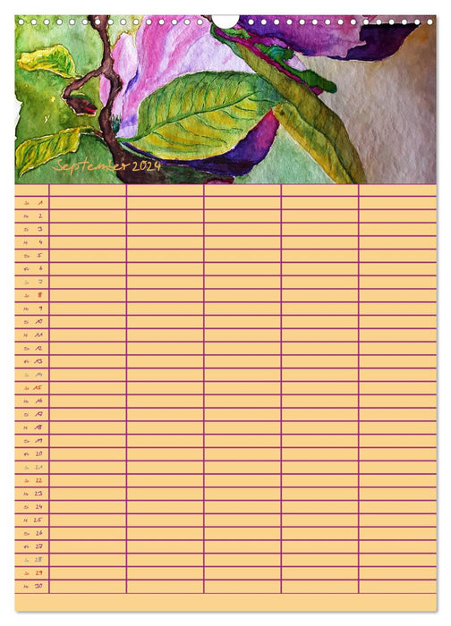 Flower Magic - Family Planner 2024 (CALVENDO Wall Calendar 2024) 