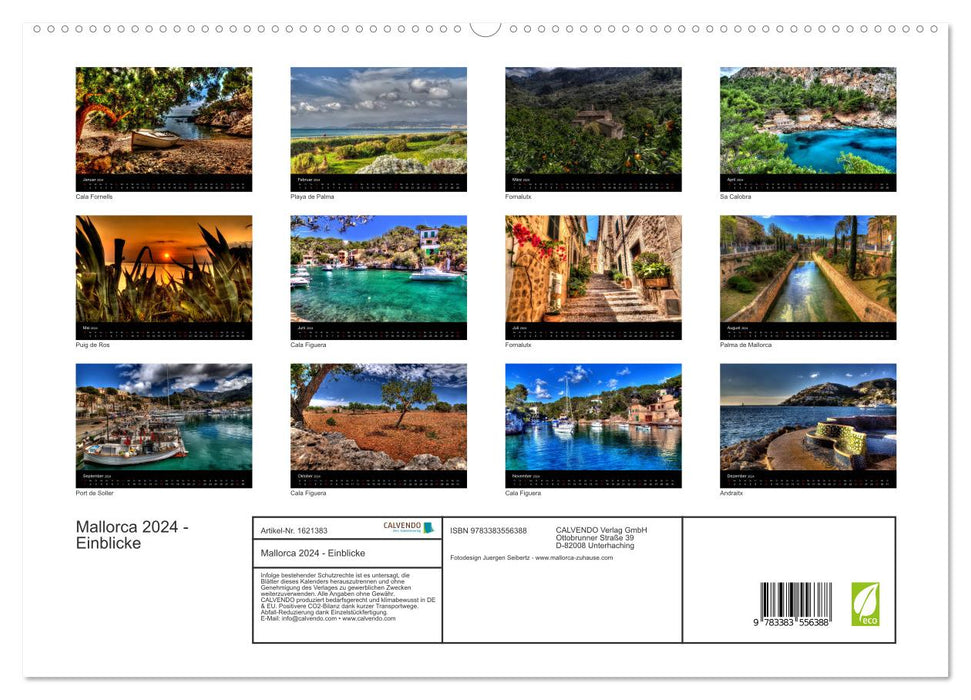 Mallorca 2024 - Einblicke (CALVENDO Premium Wandkalender 2024)