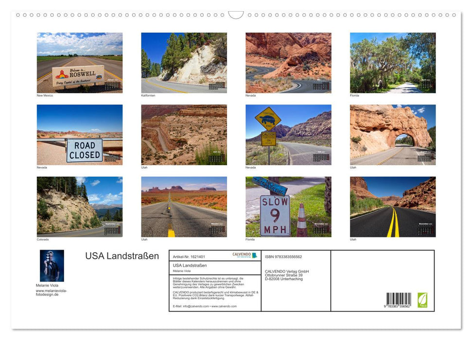 USA Landstraßen (CALVENDO Wandkalender 2024)