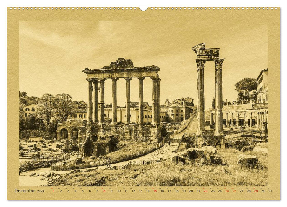 Rom-Ein Kalender im Zeitungsstil (CALVENDO Premium Wandkalender 2024)
