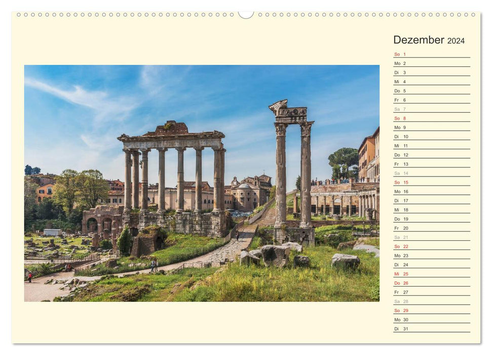 Rom-Italien / Geburtstagskalender (CALVENDO Premium Wandkalender 2024)
