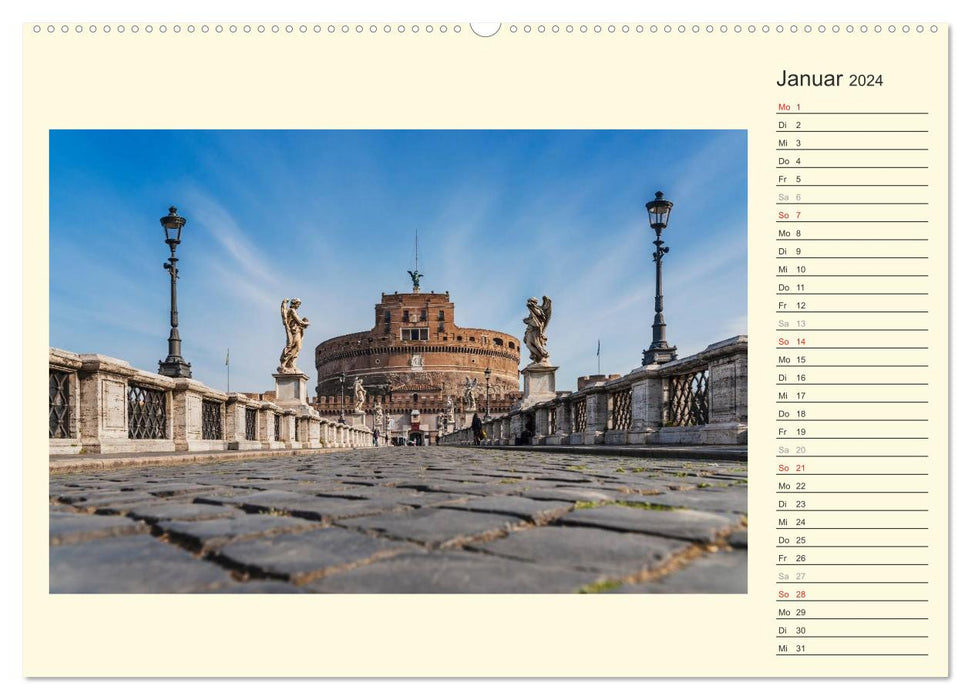 Rom-Italien / Geburtstagskalender (CALVENDO Premium Wandkalender 2024)