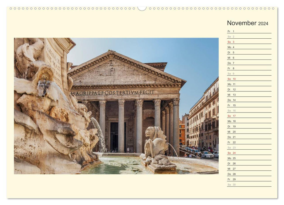 Rome-Italy / Birthday Calendar (CALVENDO Wall Calendar 2024) 