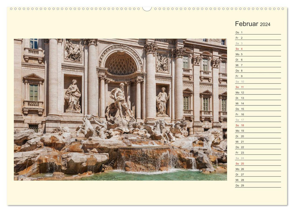 Rome-Italy / Birthday Calendar (CALVENDO Wall Calendar 2024) 