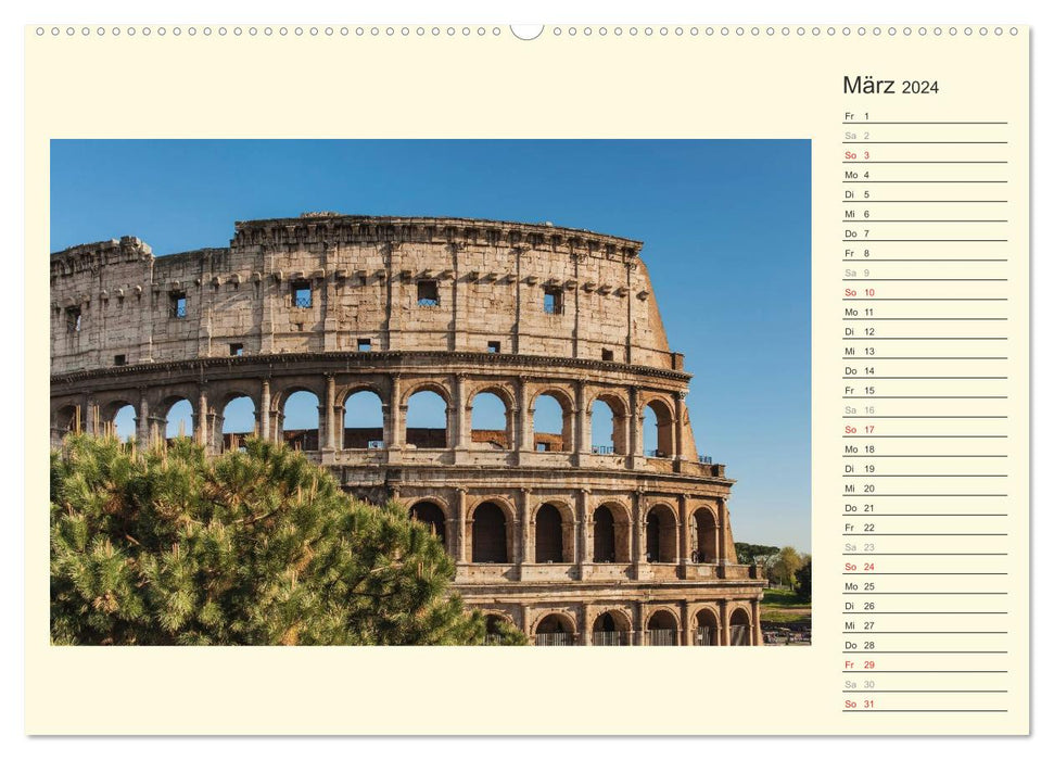 Rome-Italy / Birthday Calendar (CALVENDO Wall Calendar 2024) 