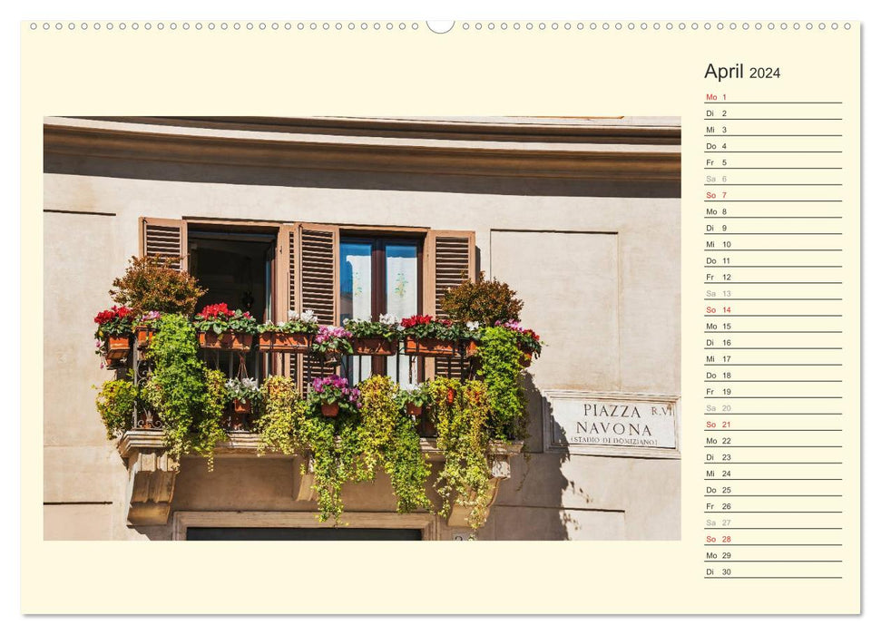 Rom-Italien / Geburtstagskalender (CALVENDO Wandkalender 2024)