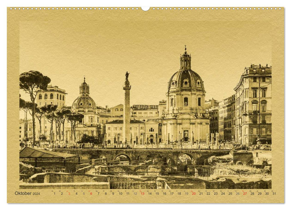 Rome-A calendar in newspaper style (CALVENDO wall calendar 2024) 