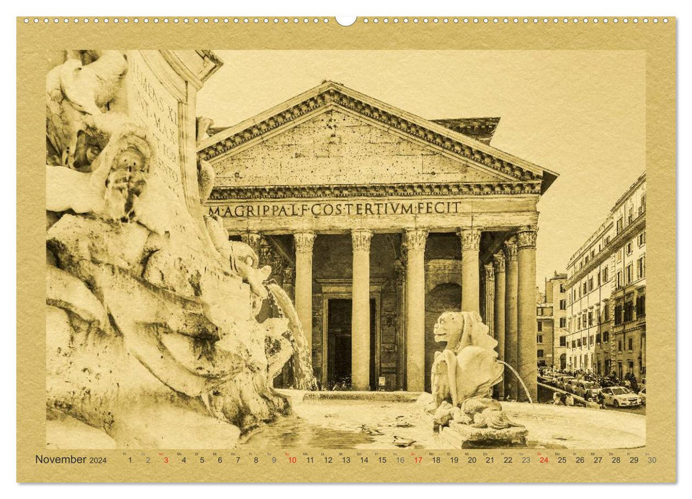 Rome-A calendar in newspaper style (CALVENDO wall calendar 2024) 