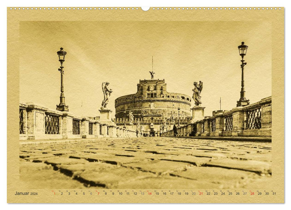 Rom-Ein Kalender im Zeitungsstil (CALVENDO Wandkalender 2024)