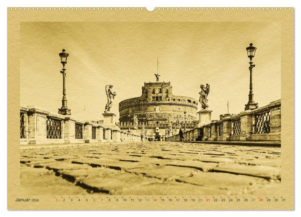 Rome-A calendar in newspaper style (CALVENDO wall calendar 2024) 