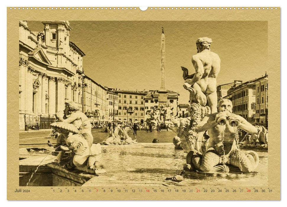 Rome-A calendar in newspaper style (CALVENDO wall calendar 2024) 