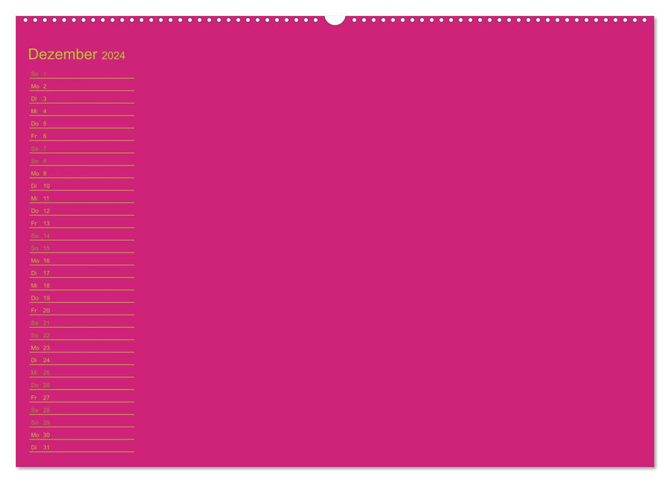 Craft birthday calendar pink / birthday calendar (CALVENDO wall calendar 2024) 