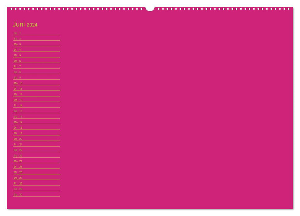 Bastel-Geburtstagskalender pink / Geburtstagskalender (CALVENDO Wandkalender 2024)