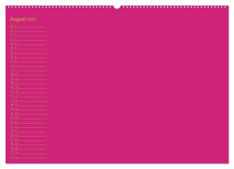 Bastel-Geburtstagskalender pink / Geburtstagskalender (CALVENDO Wandkalender 2024)
