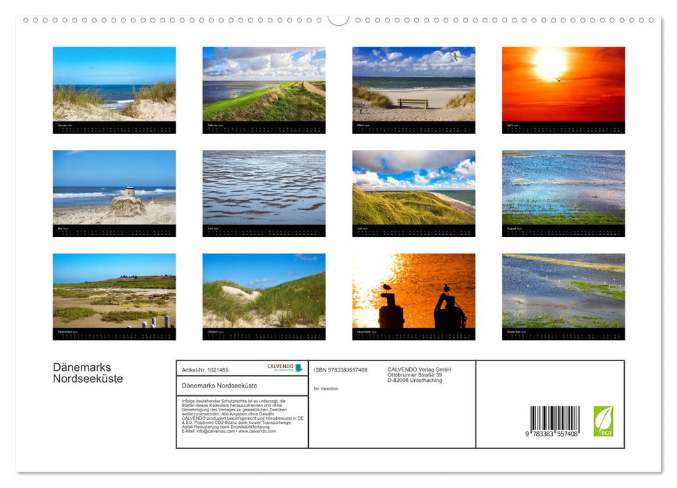 Denmark's North Sea Coast (CALVENDO Premium Wall Calendar 2024) 
