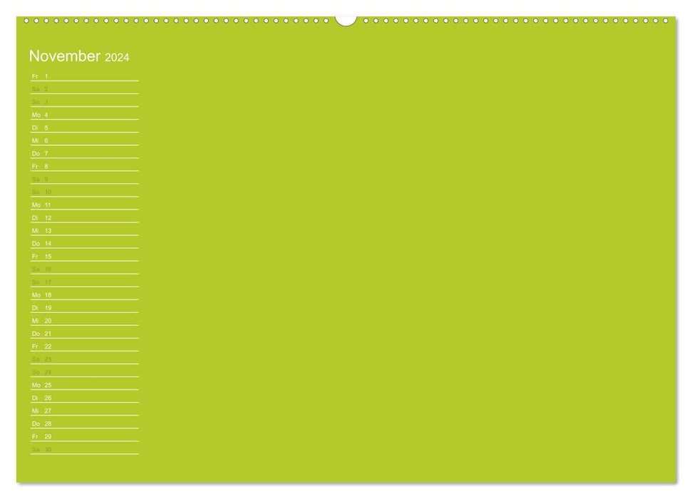Craft birthday calendar green / birthday calendar (CALVENDO wall calendar 2024) 