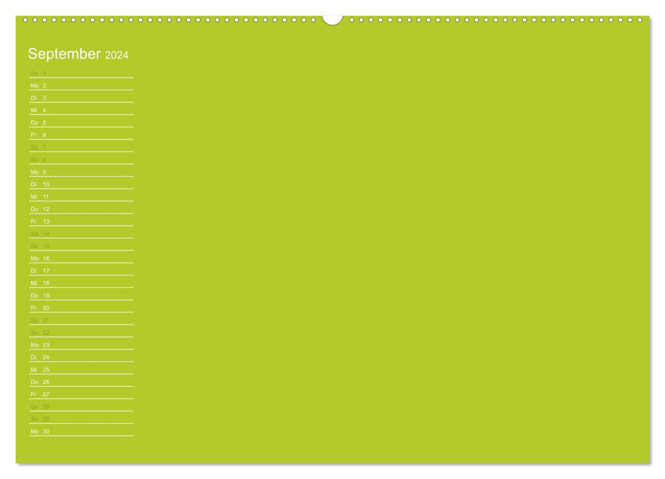 Bastel-Geburtstagskalender grün / Geburtstagskalender (CALVENDO Wandkalender 2024)