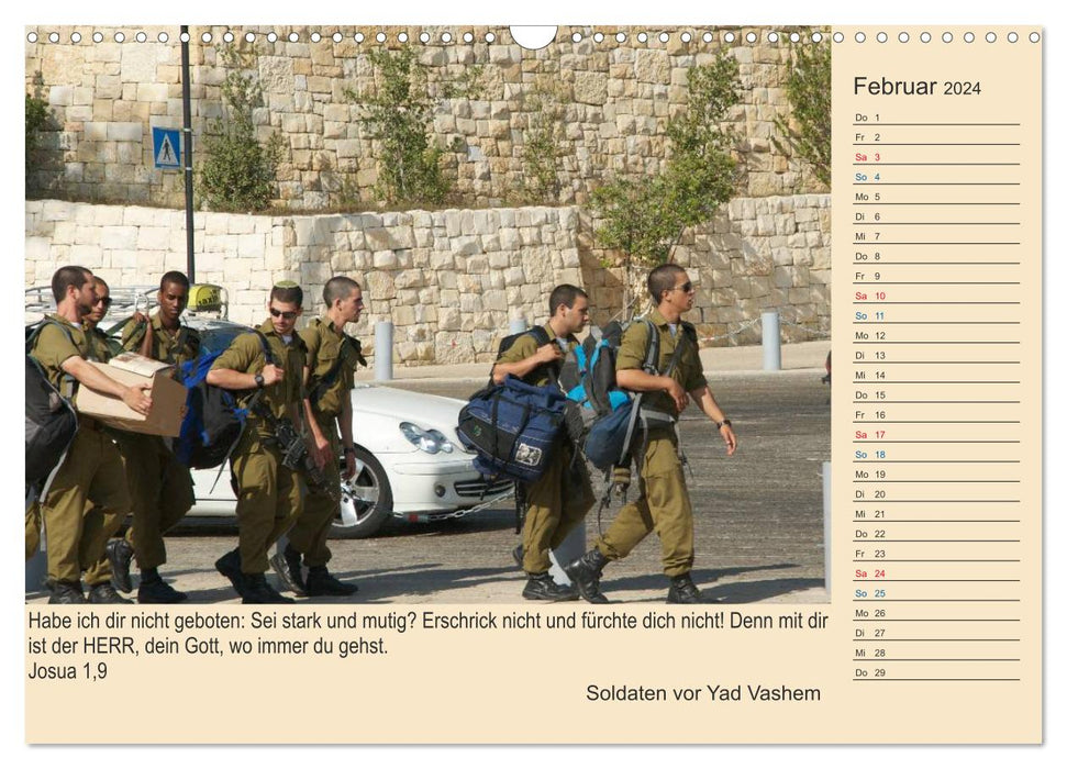Jerusalem mit Bibelversen / Geburtstagsplaner (CALVENDO Wandkalender 2024)
