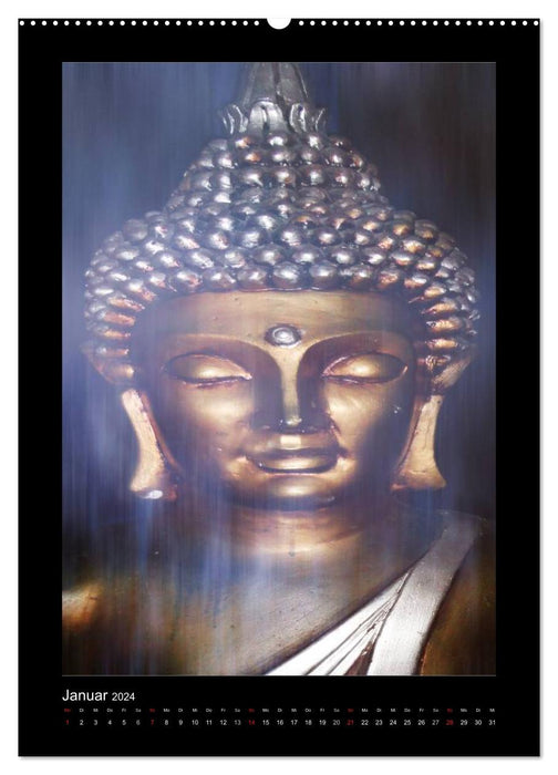 Buddhismus (CALVENDO Premium Wandkalender 2024)