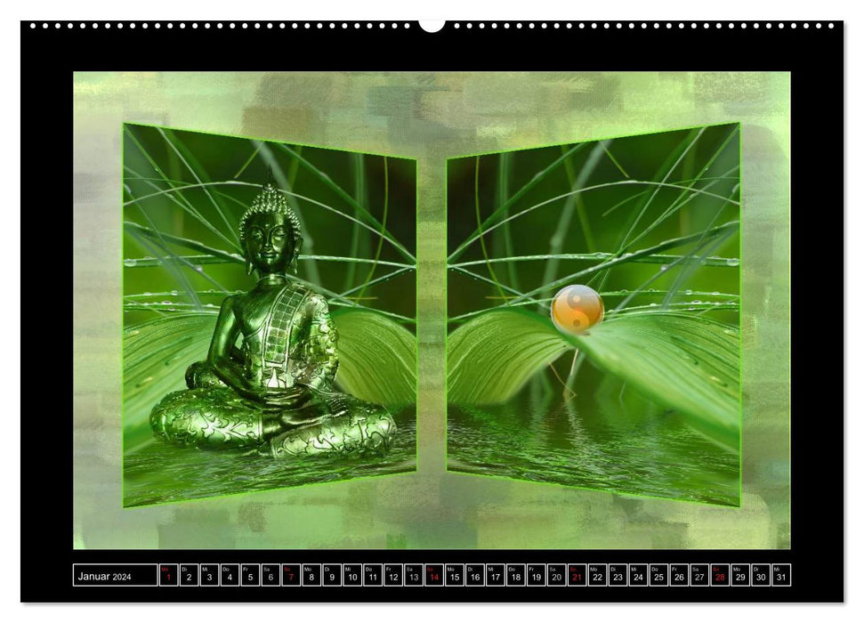 Buddha - Harmonie und Entspannung (CALVENDO Premium Wandkalender 2024)